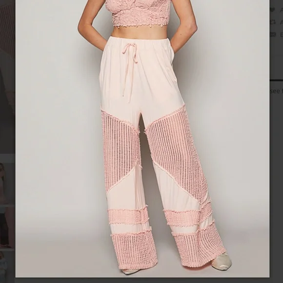 🎁 POL “ Vero Beach ” POL Flowy Wide Leg Rayon Palazzo Pants SR18 - Picture 5 of 5